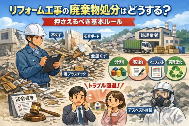 リフォーム工事の廃棄物処分