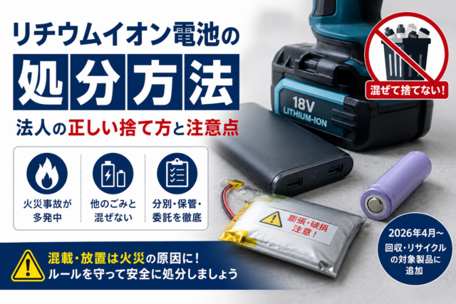 リチウムイオン電池の処分方法