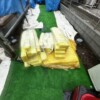 杉並区阿佐谷の戸建て新築工事現場で回収前にまとめられた断熱材